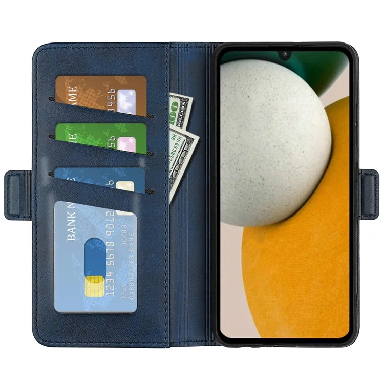 Calf Texture Phone Cover for Samsung Galaxy A15 5G Case PU Leather Wallet Stand Flip Shell
