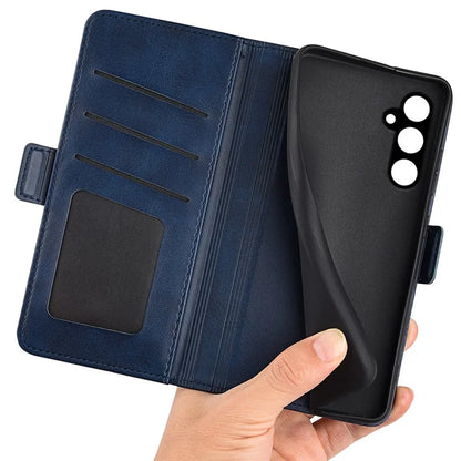 Calf Texture Phone Cover for Samsung Galaxy A15 5G Case PU Leather Wallet Stand Flip Shell