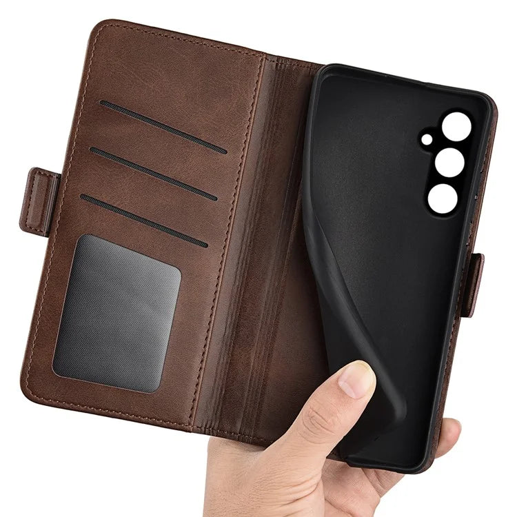 Calf Texture Phone Cover for Samsung Galaxy A15 5G Case PU Leather Wallet Stand Flip Shell