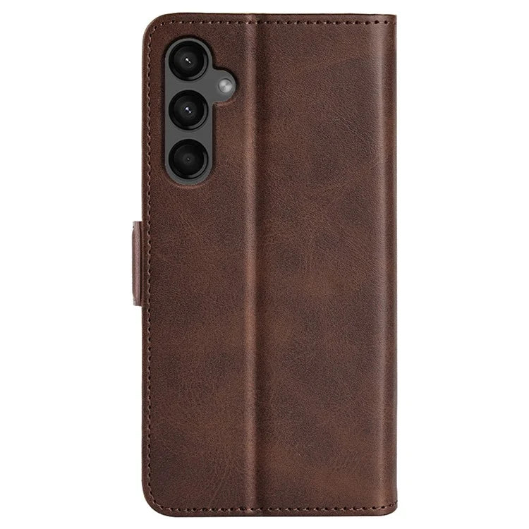 Calf Texture Phone Cover for Samsung Galaxy A15 5G Case PU Leather Wallet Stand Flip Shell