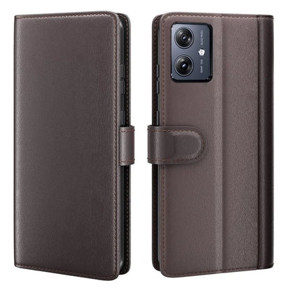 For Motorola Moto G54 5G Case Anti-Scratch Genuine Split Leather Wallet Stand Phone Protector