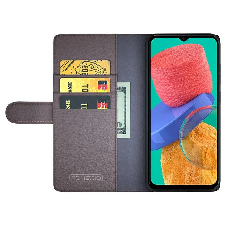 For Motorola Moto G54 5G Case Anti-Scratch Genuine Split Leather Wallet Stand Phone Protector