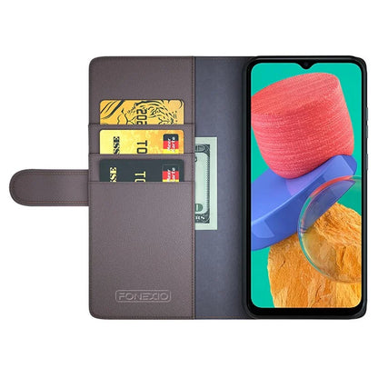 For Motorola Moto G54 5G Case Anti-Scratch Genuine Split Leather Wallet Stand Phone Protector