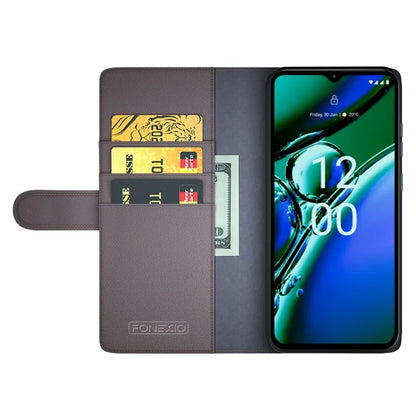 For Nokia G42 Cell Phone Cover Dustproof Genuine Split Leather Wallet Stand Phone Shell