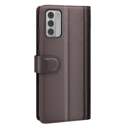 For Nokia G42 Cell Phone Cover Dustproof Genuine Split Leather Wallet Stand Phone Shell