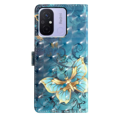 For Xiaomi Redmi 12C 4G Case 3D Pattern Printing PU Phone Cover with Wallet