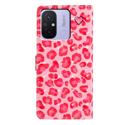 For Xiaomi Redmi 12C 4G Case 3D Pattern Printing PU Phone Cover with Wallet