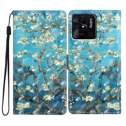 For Xiaomi Redmi 10C 4G Protective Case Pattern Printing PU Leather Wallet Phone Cover