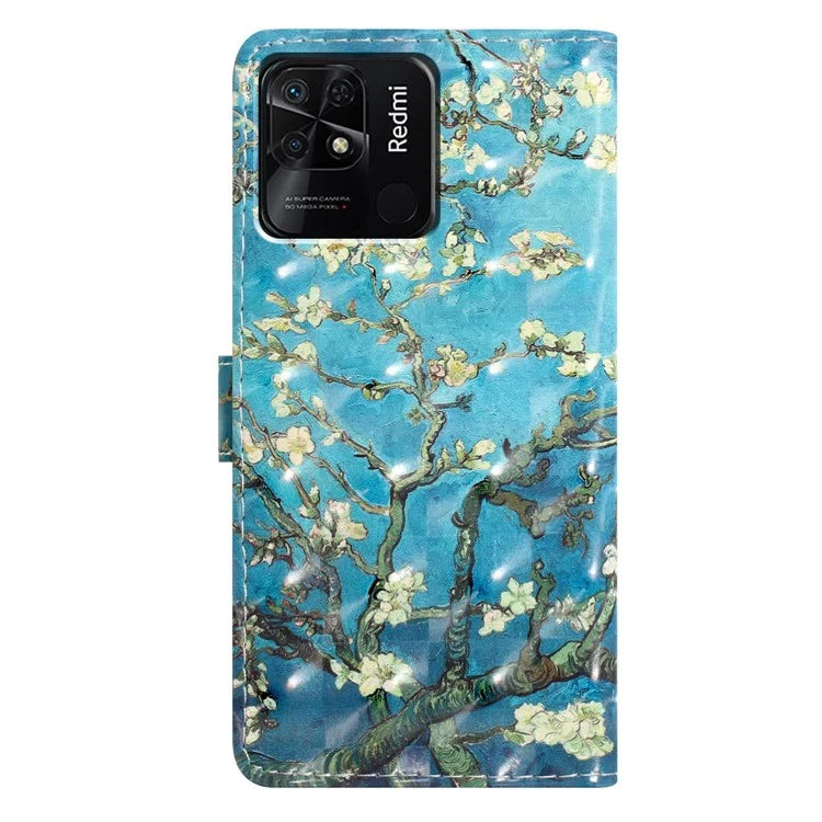 For Xiaomi Redmi 10C 4G Protective Case Pattern Printing PU Leather Wallet Phone Cover