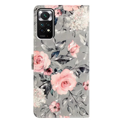 For Xiaomi Redmi Note 11S 4G / Note 11 4G (Qualcomm) Case Wallet PU Leather 3D Pattern Phone Cover