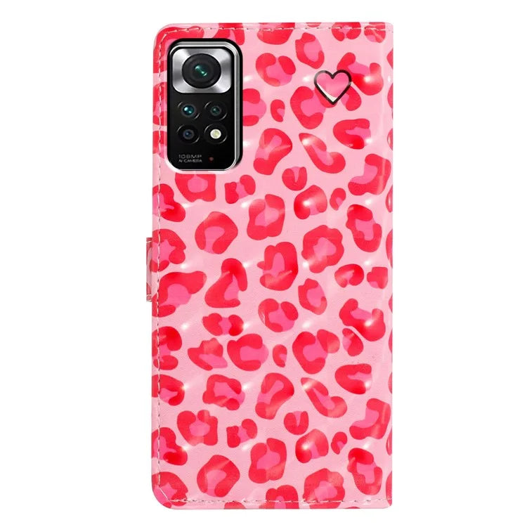 For Xiaomi Redmi Note 11S 4G / Note 11 4G (Qualcomm) Case Wallet PU Leather 3D Pattern Phone Cover