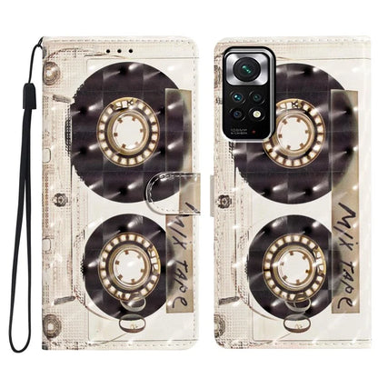 For Xiaomi Redmi Note 11S 4G / Note 11 4G (Qualcomm) Case Wallet PU Leather 3D Pattern Phone Cover