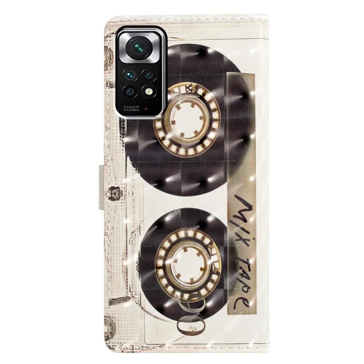For Xiaomi Redmi Note 11S 4G / Note 11 4G (Qualcomm) Case Wallet PU Leather 3D Pattern Phone Cover