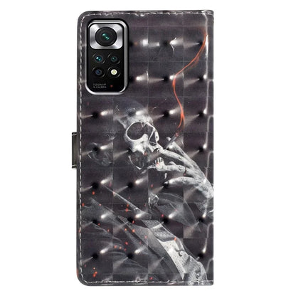 For Xiaomi Redmi Note 11S 4G / Note 11 4G (Qualcomm) Case Wallet PU Leather 3D Pattern Phone Cover