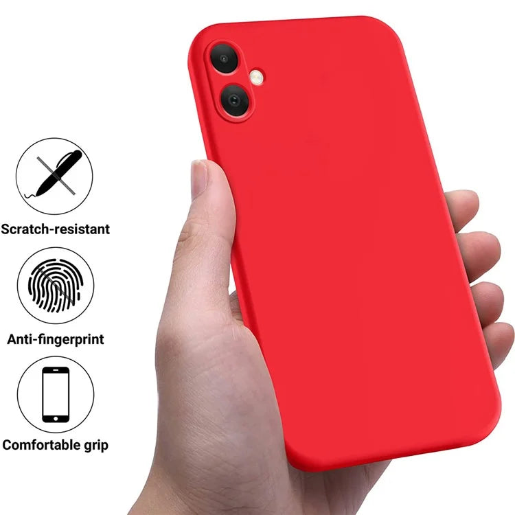 For Samsung Galaxy A05 4G Case Anti-Scratch Phone Cover Liquid Silicone Phone Shell with Strap
