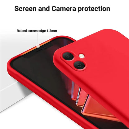 For Samsung Galaxy A05 4G Case Anti-Scratch Phone Cover Liquid Silicone Phone Shell with Strap