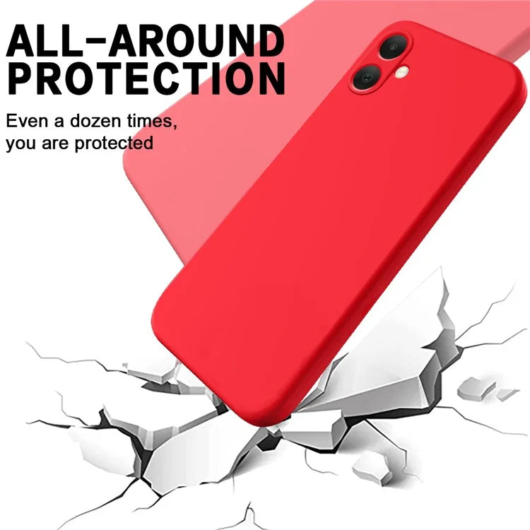 For Samsung Galaxy A05 4G Case Anti-Scratch Phone Cover Liquid Silicone Phone Shell with Strap