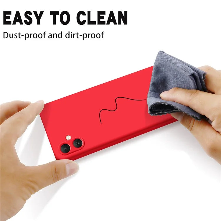 For Samsung Galaxy A05 4G Case Anti-Scratch Phone Cover Liquid Silicone Phone Shell with Strap