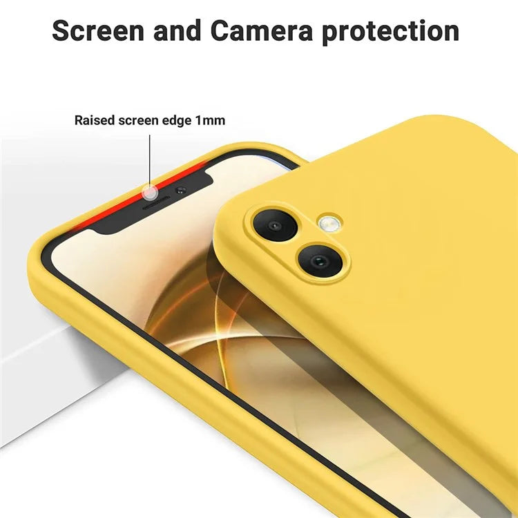 For Samsung Galaxy A05 4G Case Anti-Scratch Phone Cover Liquid Silicone Phone Shell with Strap