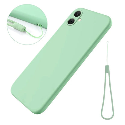 For Samsung Galaxy A05 4G Case Anti-Scratch Phone Cover Liquid Silicone Phone Shell with Strap