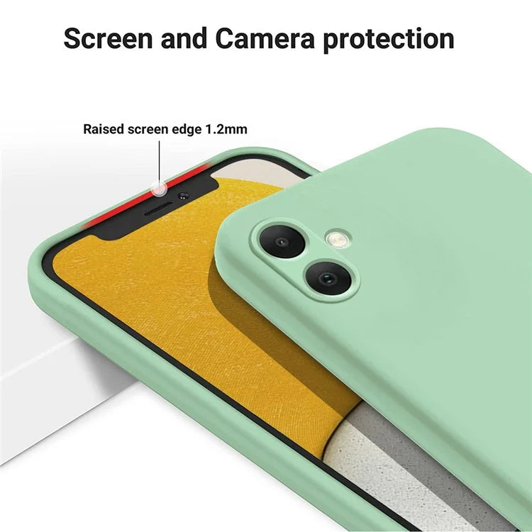 For Samsung Galaxy A05 4G Case Anti-Scratch Phone Cover Liquid Silicone Phone Shell with Strap