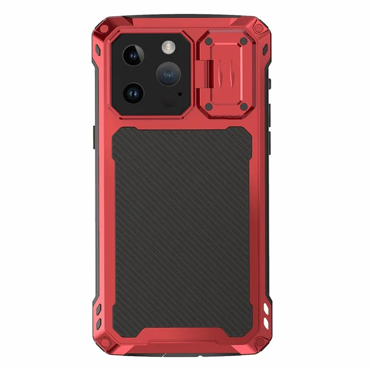 For iPhone 14 Pro Case Aluminum Alloy+Silicone Phone Cover with Kickstand