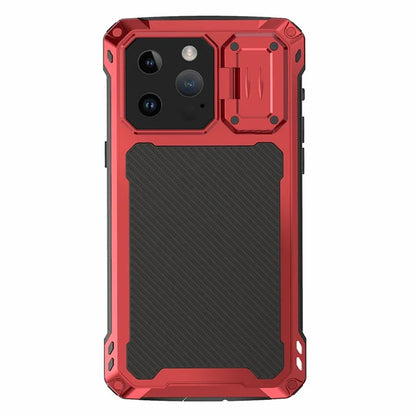 For iPhone 14 Pro Case Aluminum Alloy+Silicone Phone Cover with Kickstand