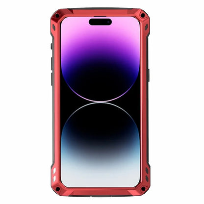 For iPhone 14 Pro Case Aluminum Alloy+Silicone Phone Cover with Kickstand