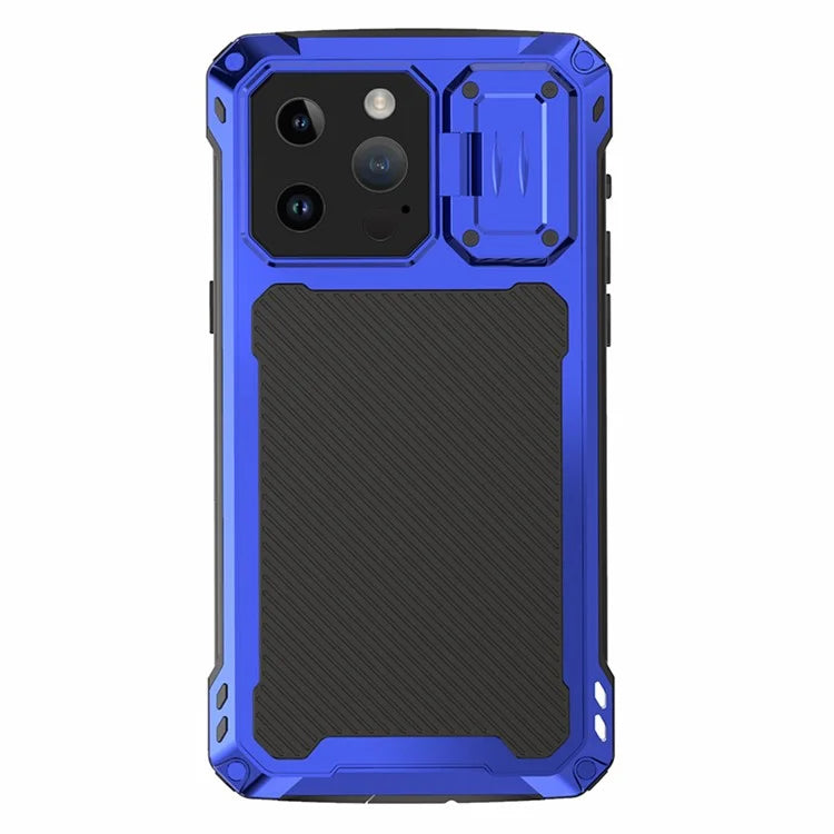 For iPhone 14 Pro Case Aluminum Alloy+Silicone Phone Cover with Kickstand