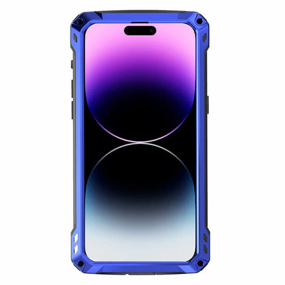 For iPhone 14 Pro Case Aluminum Alloy+Silicone Phone Cover with Kickstand
