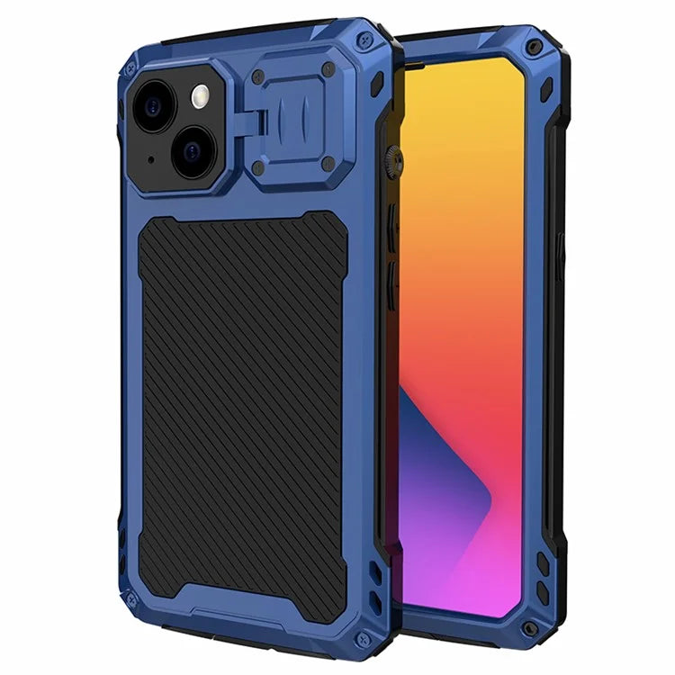 Anti-Drop Kickstand Case for iPhone 14 Case Aluminum Alloy+Silicone Phone Cover
