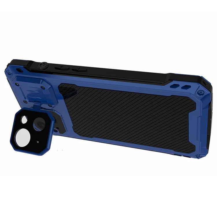 Anti-Drop Kickstand Case for iPhone 14 Case Aluminum Alloy+Silicone Phone Cover