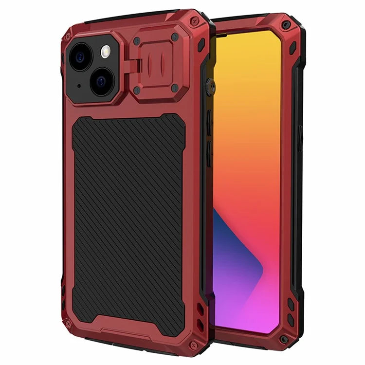 Anti-Drop Kickstand Case for iPhone 14 Case Aluminum Alloy+Silicone Phone Cover