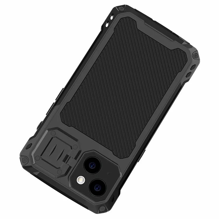 Anti-Drop Kickstand Case for iPhone 14 Case Aluminum Alloy+Silicone Phone Cover