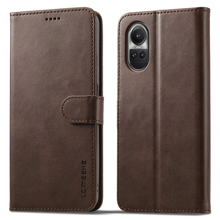 LC.IMEEKE For Oppo Reno10 Pro 5G (Global) / Reno10 5G (Global) Case PU Leather Stand Phone Wallet Cover