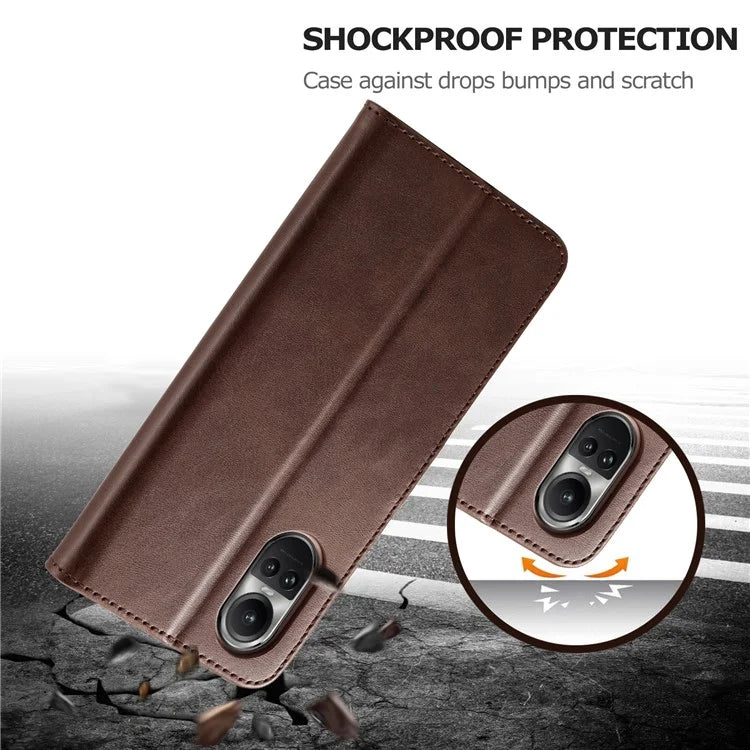 LC.IMEEKE For Oppo Reno10 Pro 5G (Global) / Reno10 5G (Global) Case PU Leather Stand Phone Wallet Cover