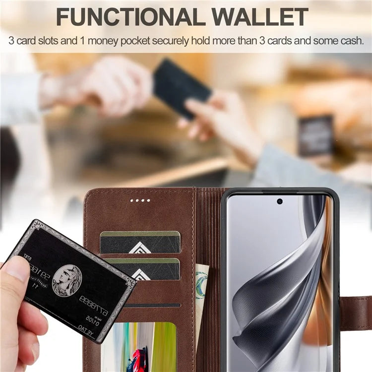 LC.IMEEKE For Oppo Reno10 Pro 5G (Global) / Reno10 5G (Global) Case PU Leather Stand Phone Wallet Cover