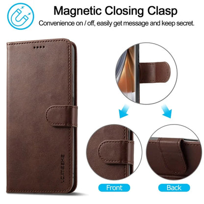 LC.IMEEKE For Oppo Reno10 Pro 5G (Global) / Reno10 5G (Global) Case PU Leather Stand Phone Wallet Cover