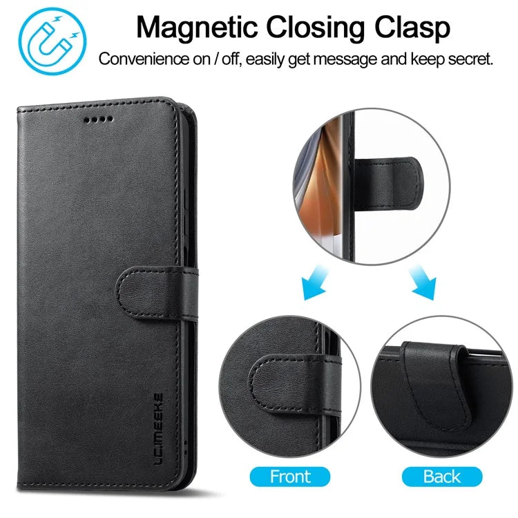 LC.IMEEKE For Oppo Reno10 Pro 5G (Global) / Reno10 5G (Global) Case PU Leather Stand Phone Wallet Cover