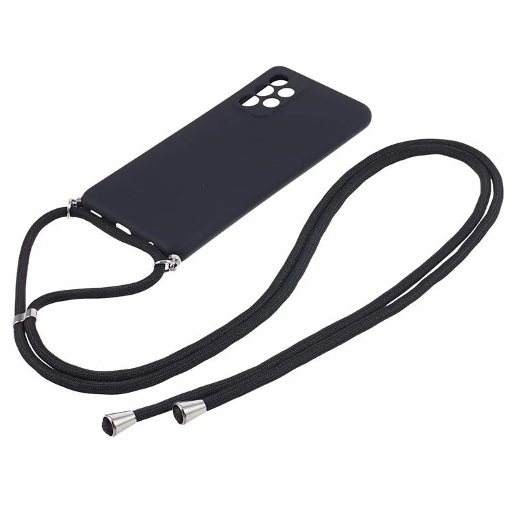 For Samsung Galaxy A52 4G / 5G / A52s 5G Case Precise Cutout TPU Cover with Long Lanyard