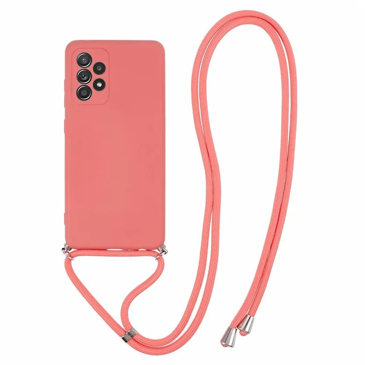 For Samsung Galaxy A52 4G / 5G / A52s 5G Case Precise Cutout TPU Cover with Long Lanyard