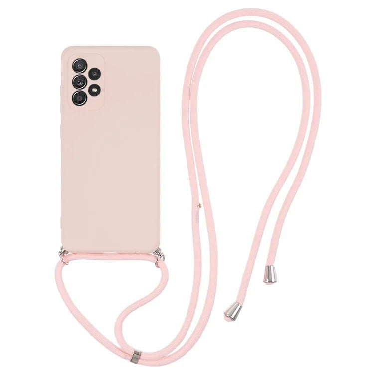 For Samsung Galaxy A52 4G / 5G / A52s 5G Case Precise Cutout TPU Cover with Long Lanyard