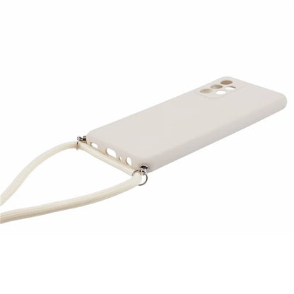 For Samsung Galaxy A73 5G Case Rubberized TPU Back Cover with Long Lanyard