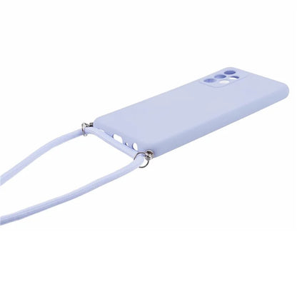 For Samsung Galaxy A73 5G Case Rubberized TPU Back Cover with Long Lanyard