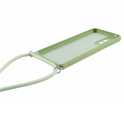 For Samsung Galaxy A73 5G Case Rubberized TPU Back Cover with Long Lanyard