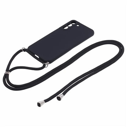 For Samsung Galaxy S21+ 5G Case TPU Cell Phone Cover with Long Lanyard