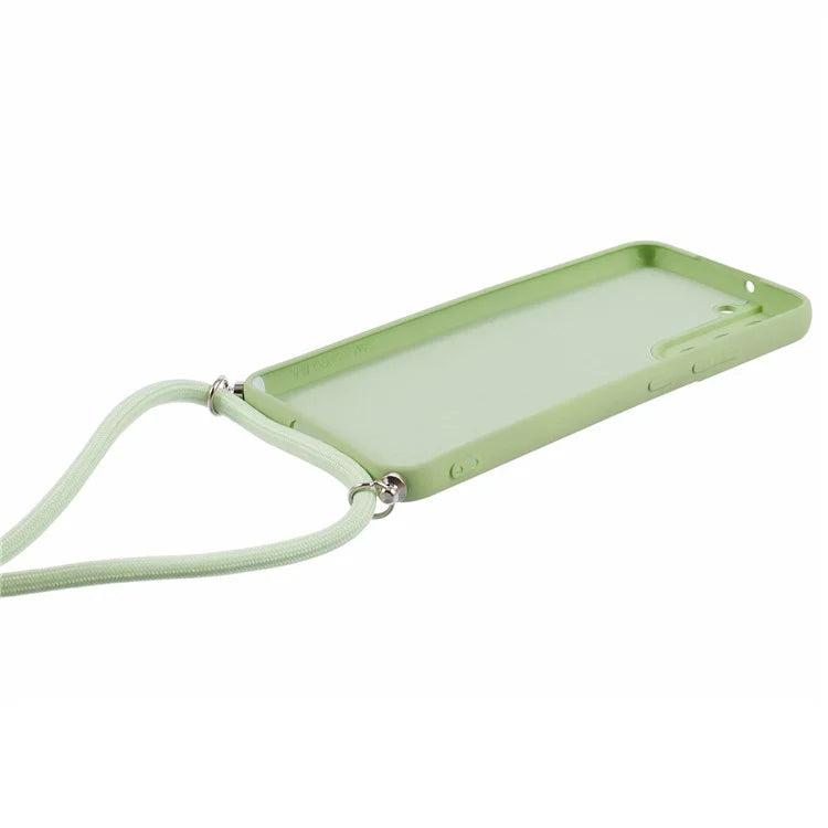 For Samsung Galaxy S21+ 5G Case TPU Cell Phone Cover with Long Lanyard