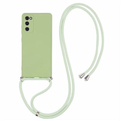For Samsung Galaxy S20 FE / FE 5G / S20 Lite / S20 FE 2022 Case Rubberized TPU Cover with Long Lanyard