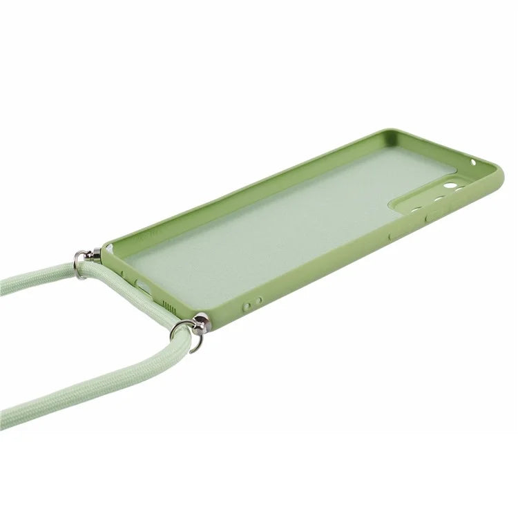 For Samsung Galaxy S20 FE / FE 5G / S20 Lite / S20 FE 2022 Case Rubberized TPU Cover with Long Lanyard
