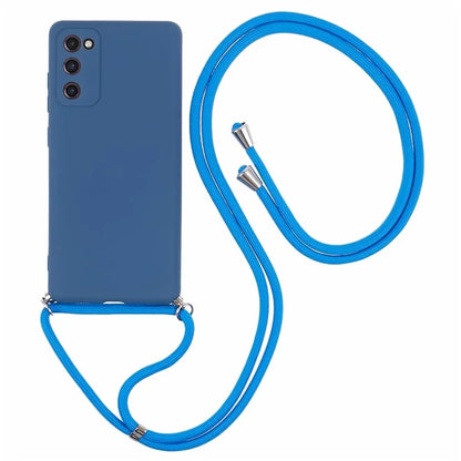 For Samsung Galaxy S20 FE / FE 5G / S20 Lite / S20 FE 2022 Case Rubberized TPU Cover with Long Lanyard